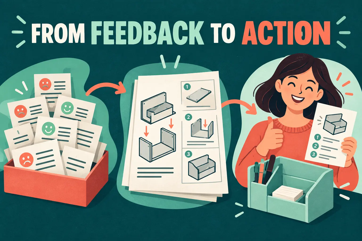 From feedback to action: recurring questions lead to a clearer product instruction leaflet.