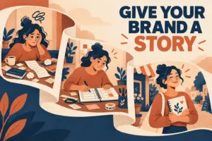 Give your brand a story: a customer's challenge, practical response and useful resolution form a connected narrative.